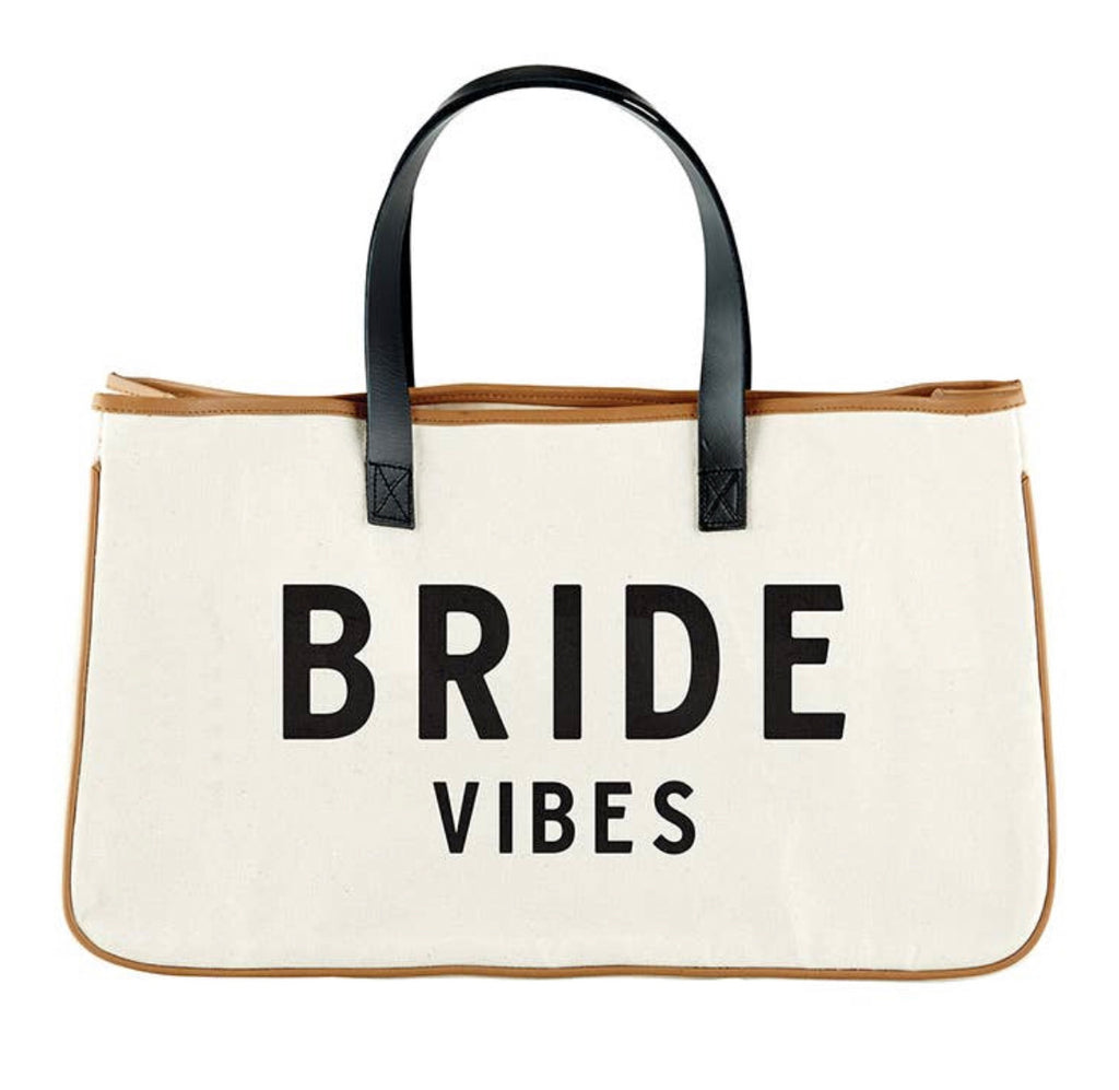 Canvas Tote with the words Bride Vibes